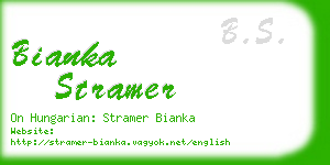 bianka stramer business card